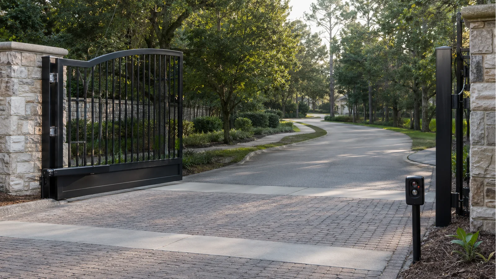A monitored photo eye or vehicle detector may intentionally prevent an automatic gate from closing.